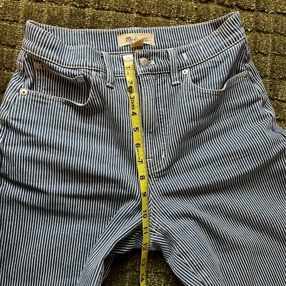 Madewell The Perfect Vintage Wide Leg Crop Jeans - Indigo Railroad- 27 - Picture 5 of 6